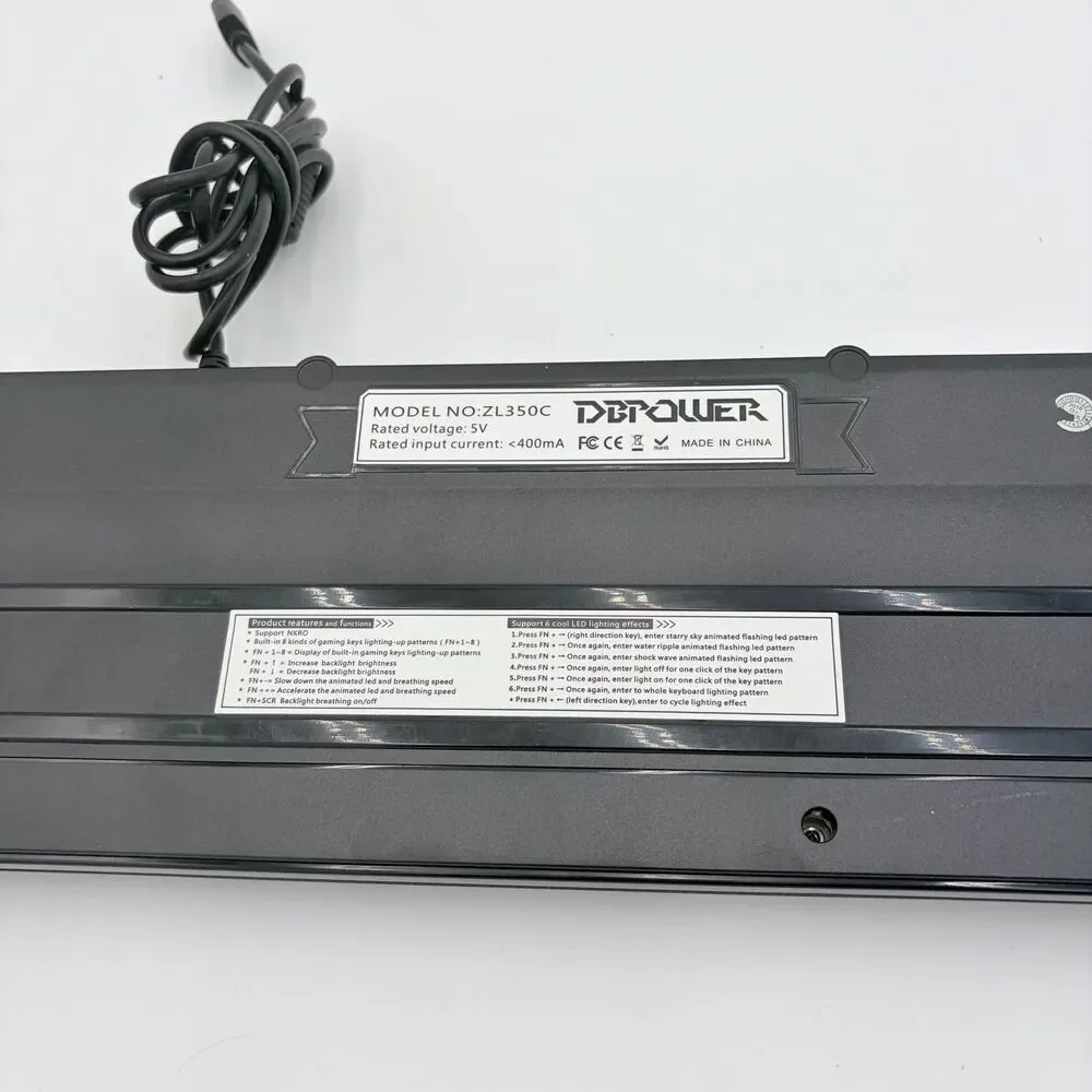 DBPOWER ZL350C Mechanical Gaming Keyboard with LED Backlight